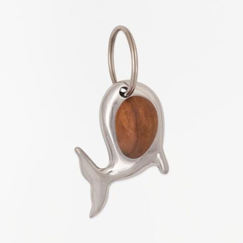 BATELA LLAVERO METAL/MADERA BALLENA