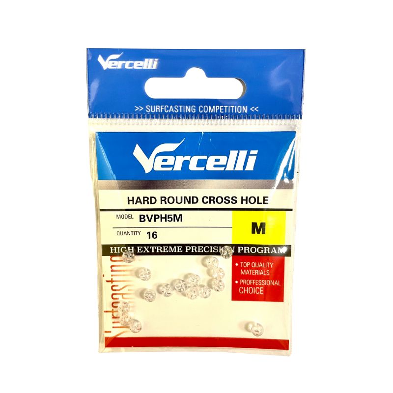 VERCELLI PERLAS REDONDAS TRANSPARENTES BIPERFORADAS