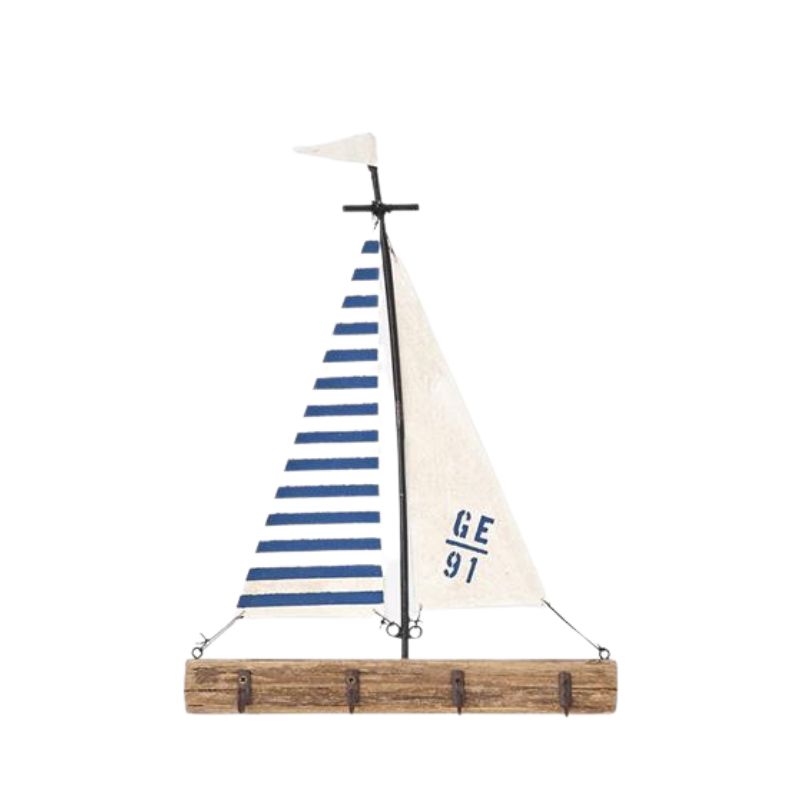 BATELA ANCLA PERCHERO VELERO L25CM H33,50CM