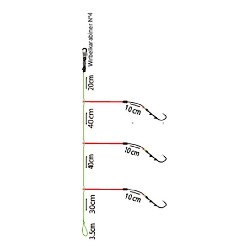 RAGOT BAJO CLIPOT RÍGIDO PERLAS 3 ANZUELOS