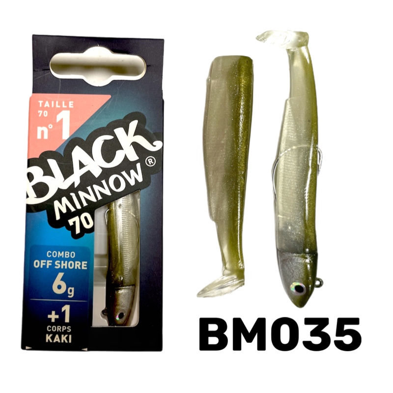 FIIISH BLACK MINNOW 70  Nº1 - 2 CUERPOS 6G COLOR KAKI