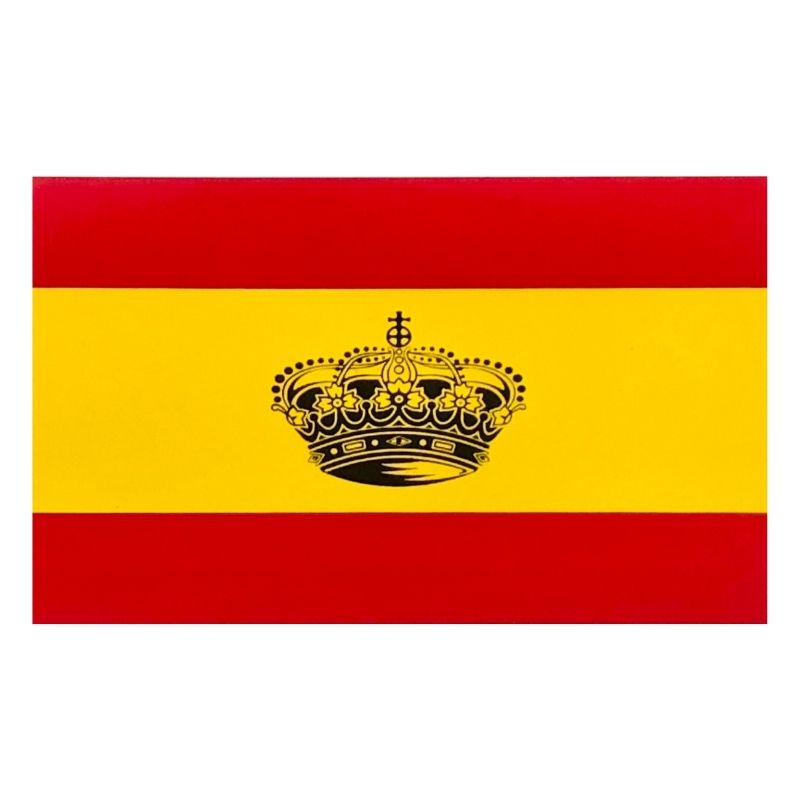 ADHESIVO BANDERA DE ESPAÑA CON CORONA