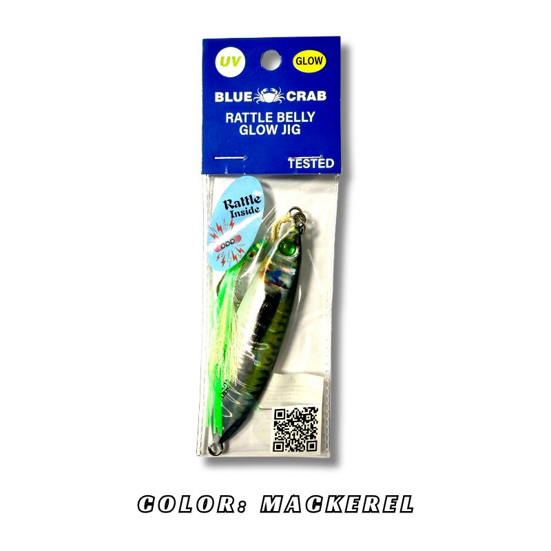 BLUE CRAB JIG RATTLE CLOW DOUBLE ASSIST