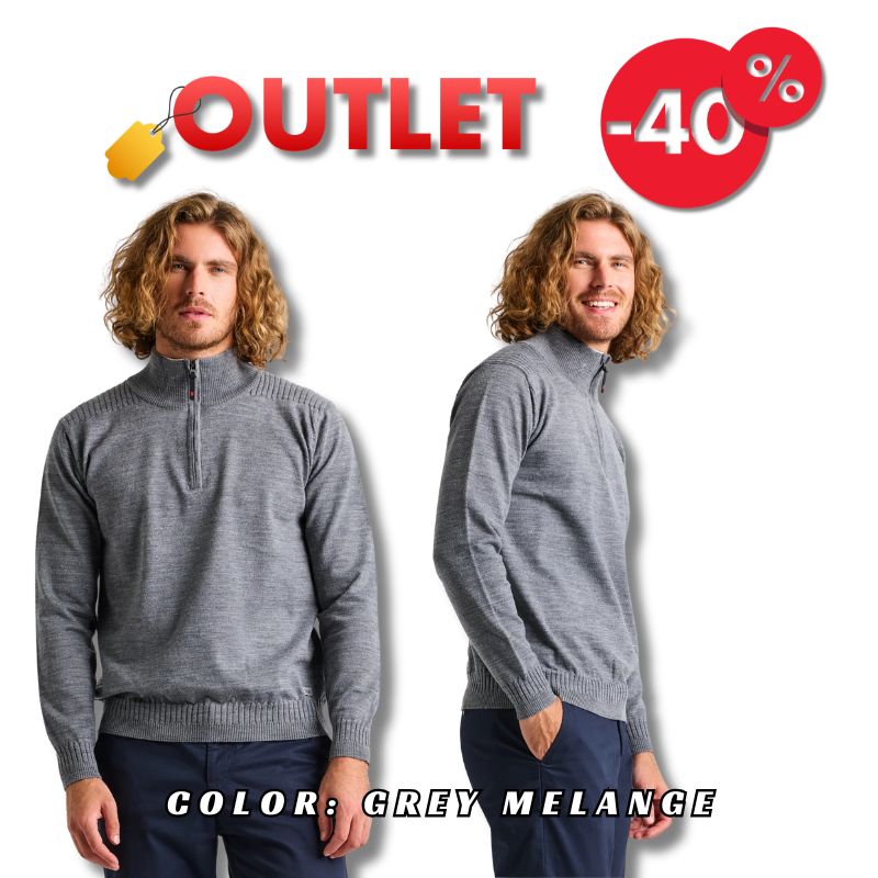 SLAM JERSEY SEAWOOL HALAF-ZIP