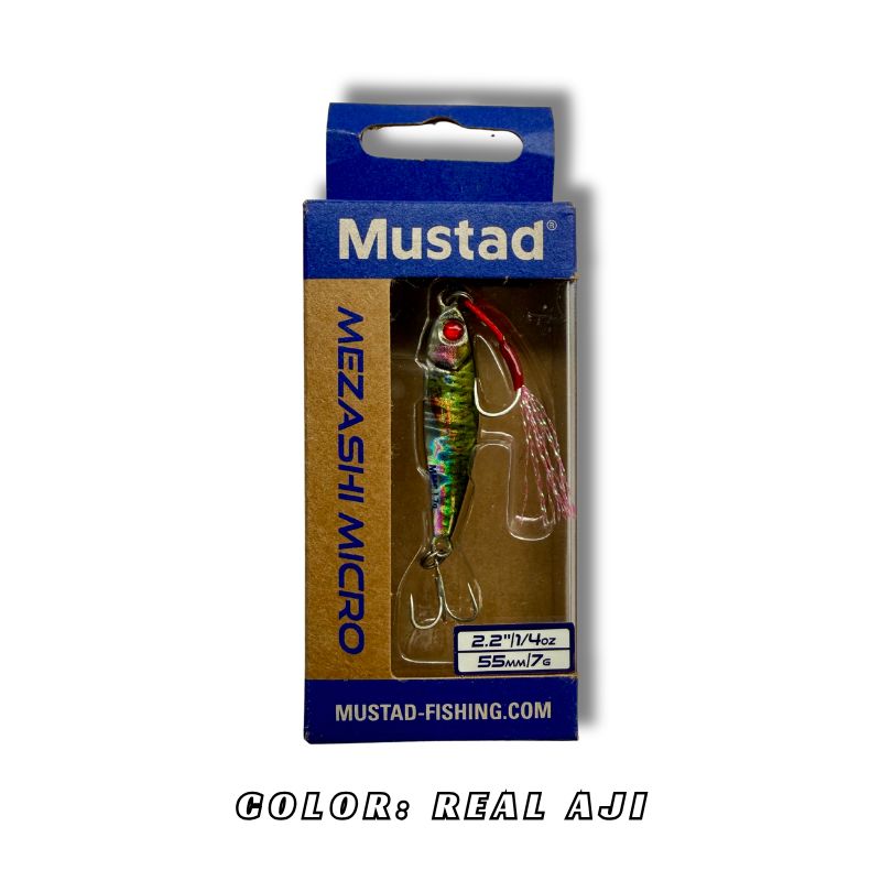 Descubre el Mustad Mezashi Casting Jig. Diseño asimétrico japonés, ojo refractante y anzuelos UltraPoint para una acción errática y clavadas seguras. MUSTAD MEZASHI MICRO CASTING JIG - Imagen 13