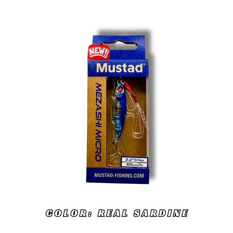 Descubre el Mustad Mezashi Casting Jig. Diseño asimétrico japonés, ojo refractante y anzuelos UltraPoint para una acción errática y clavadas seguras. MUSTAD MEZASHI MICRO CASTING JIG - Imagen 14