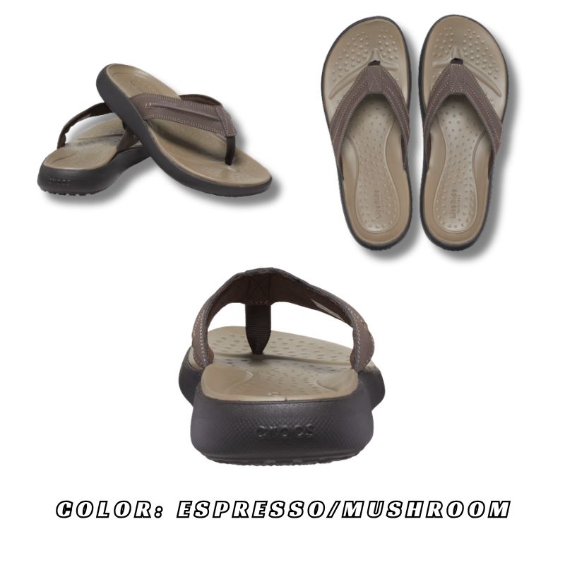 Las Yukon Vista II LiteRide™ Flip reinventan la sandalia clásica de hombre con un toque de sofisticación y tecnología avanzada. Su diseño con detalles de costura y parte superior de cuero sintético (vegan) ofrece un look versátil que se adapta tanto a un sendero ligero como a una reunión relajada en casa. CROCS CHANCLAS YUKON VISTA II LR FLIP - Imagen 2
